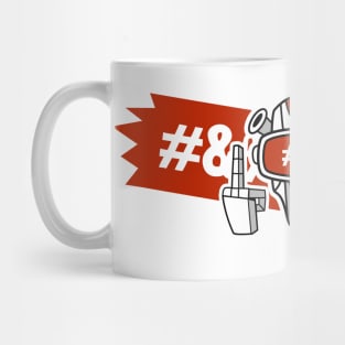 Middlefinger Funny Emoji Robot Mug